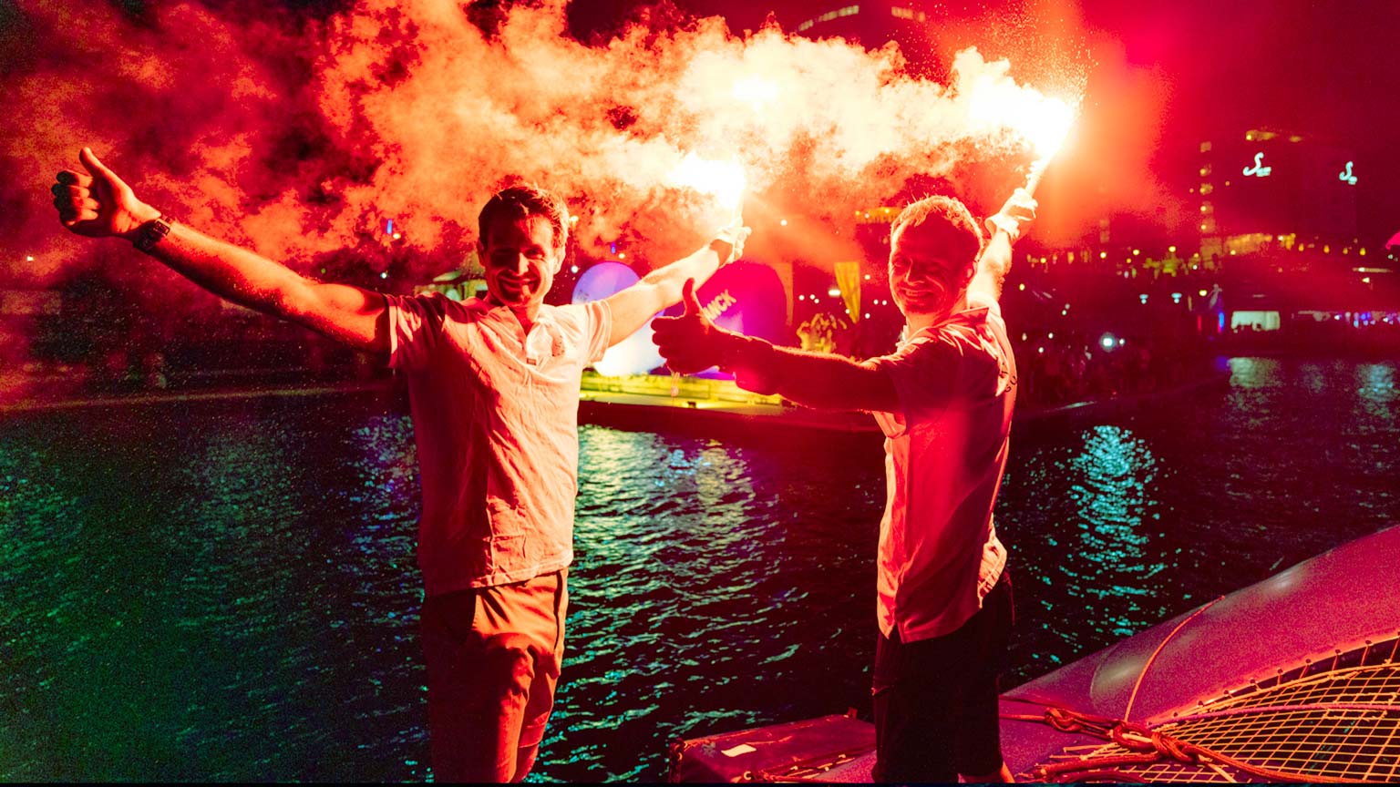 Victoire de Tom et Franck victoire transat Café L'Or